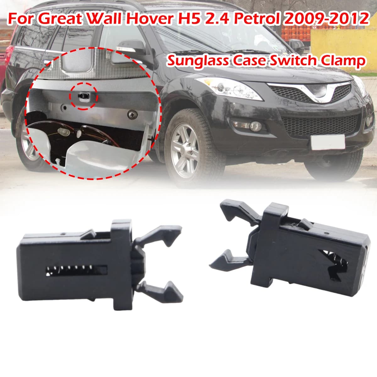 Suspension Spring Clips Sunglass Case Switch Clamp For Great Wall Hover H5 2.4 Petrol Interior Roof Reading Light Holder Buckle