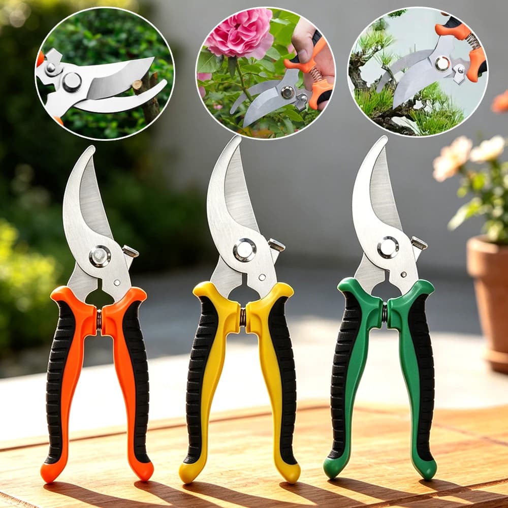 Professional Garden Pruning Shears with Non-Slip Handle Labor Saving Garden Scissor for Trimming Thick Branches Floral Scissor
