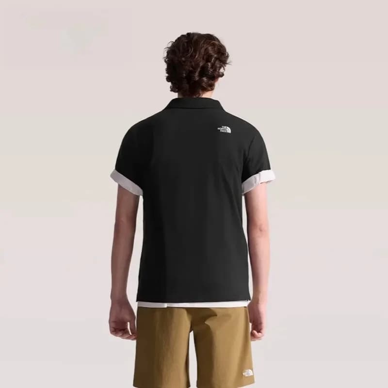 THE NORTH FACE Solid Color Polo Shirt UPF50 Sun Protection Breathable Quick Dry Moisture Wicking Short Sleeve Casual Sports
