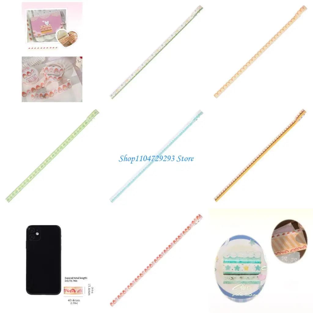 Y2GD Nastro decorativo per scrapbooking Adesivo artistico per acquerello 15 mm x 2 metri per album diario