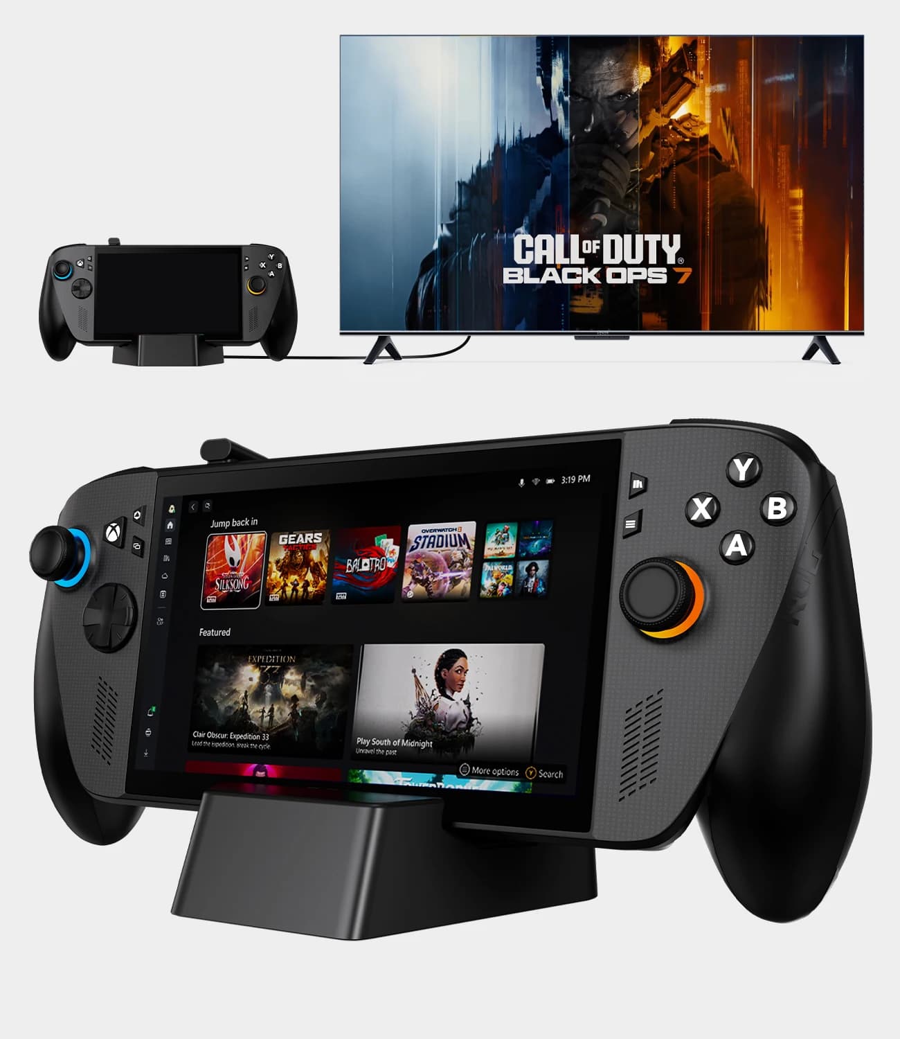SIWIQU S5-B Docking Station 5 in 1 for ROG Xbox Ally X (2025) with HDMI 4K@144Hz/USB-A 3.0/PD 100W/Accessories for Games