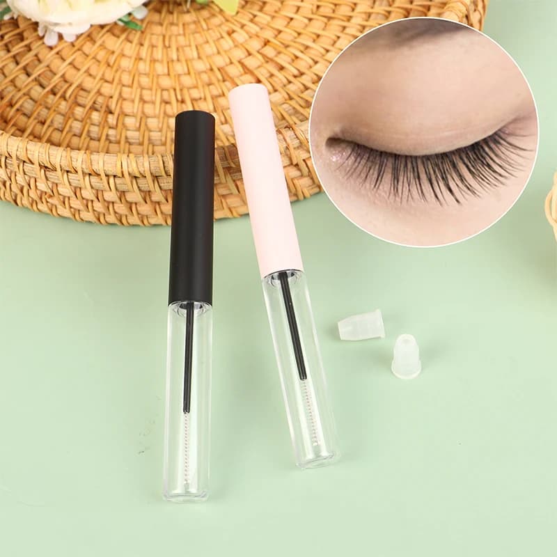 5ML Ultra Fine Brush Vacuum Tube for Mascara Liquid Eyeliner Bottle for Mascara Extension of Eyeliner Reusable Cosmetic Containers