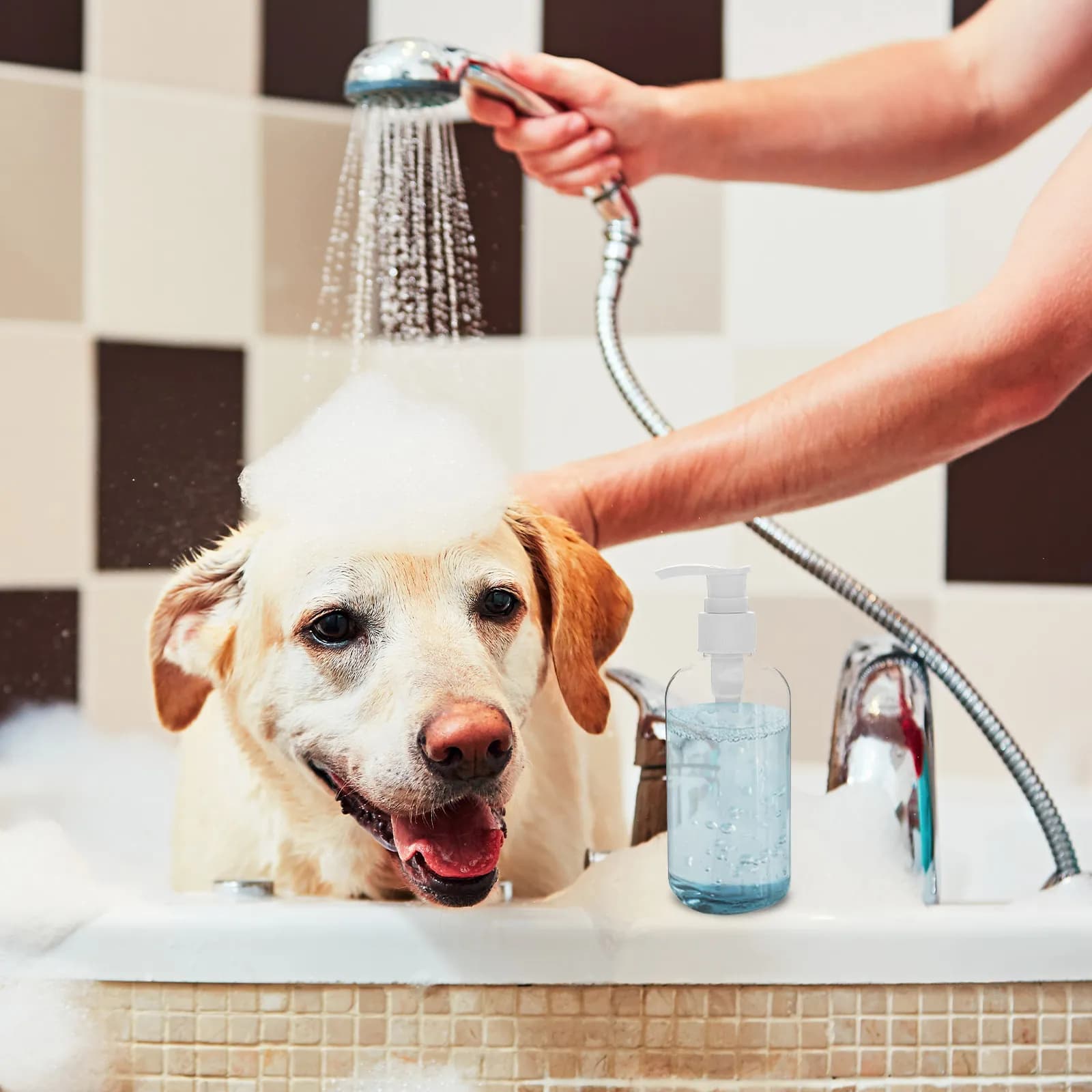5 flaconi con pompa trasparenti ricaricabili per sapone per le mani, shampoo, lozione, gel doccia, dispenser per liquidi, forniture portatili per il bagno