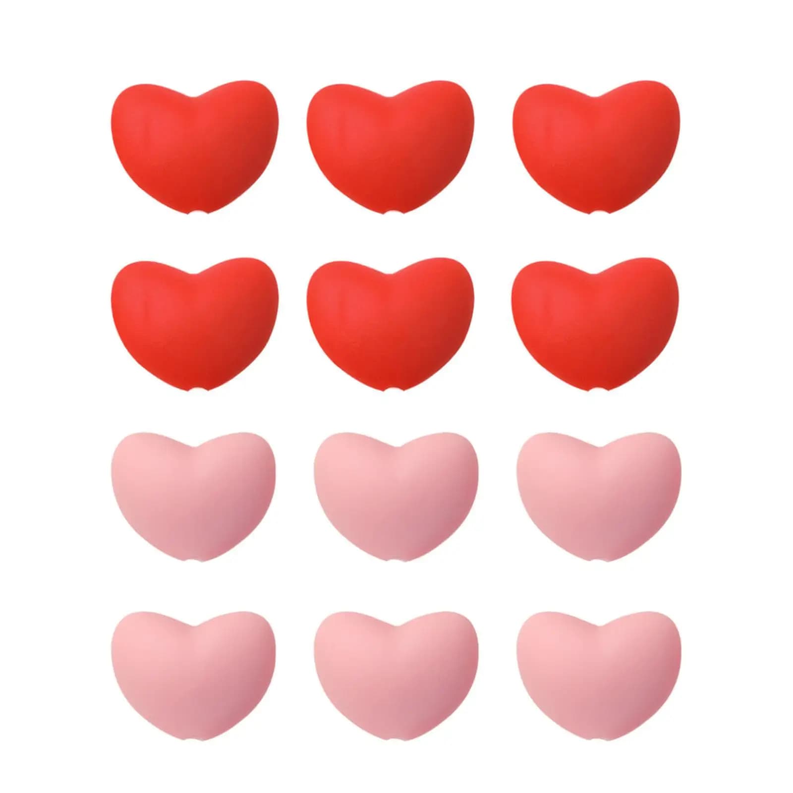 6x Tappi per aghi da maglia Regalo per principianti Silicone Foro da 3 mm a forma di cuore