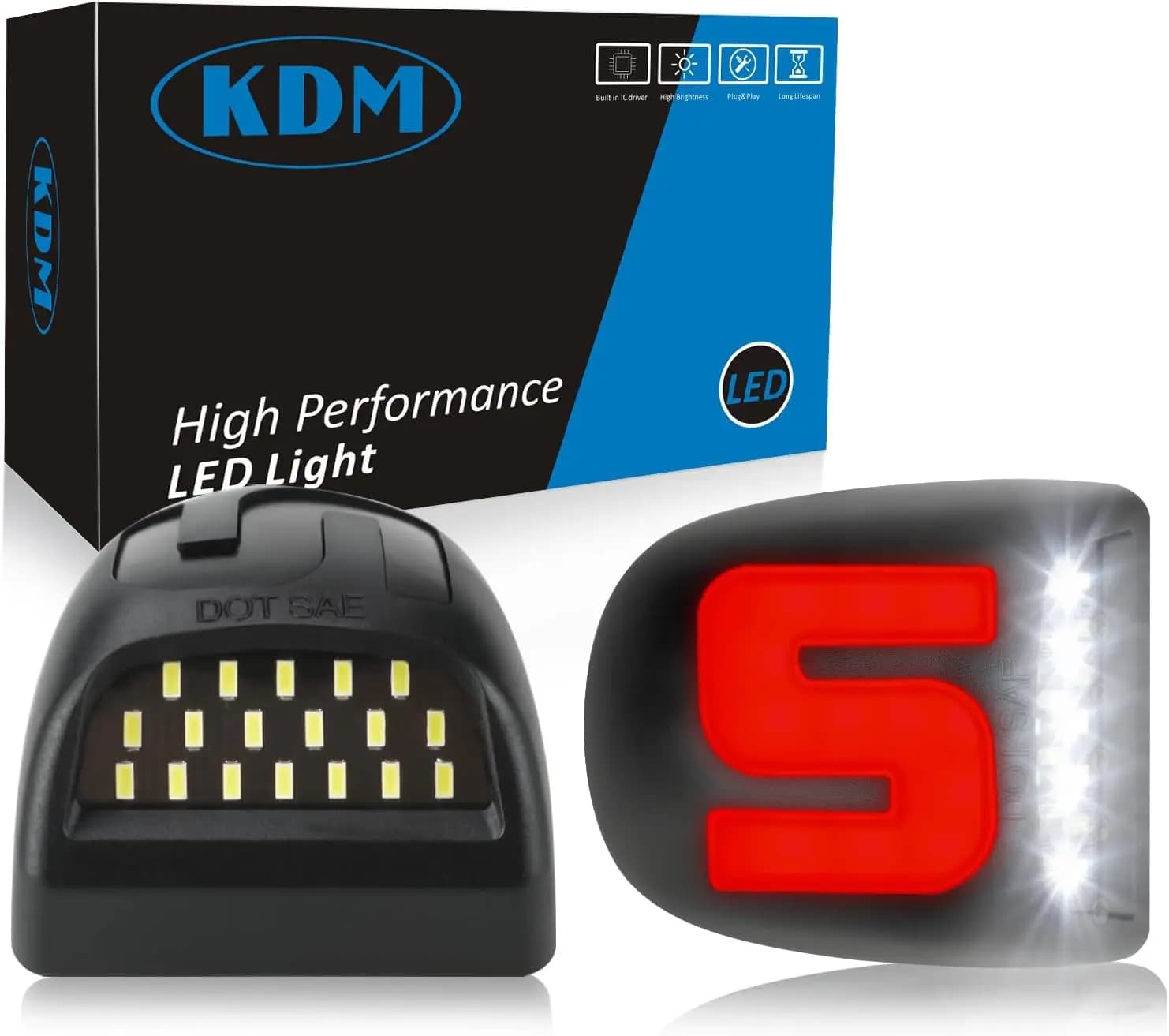 Luce targa a LED con tubo al neon rosso "S" adatto per Chevy Silverado GMC Sierra 1500 2500 3500 HD Suburban Tahoe Ca-di 1999-2013