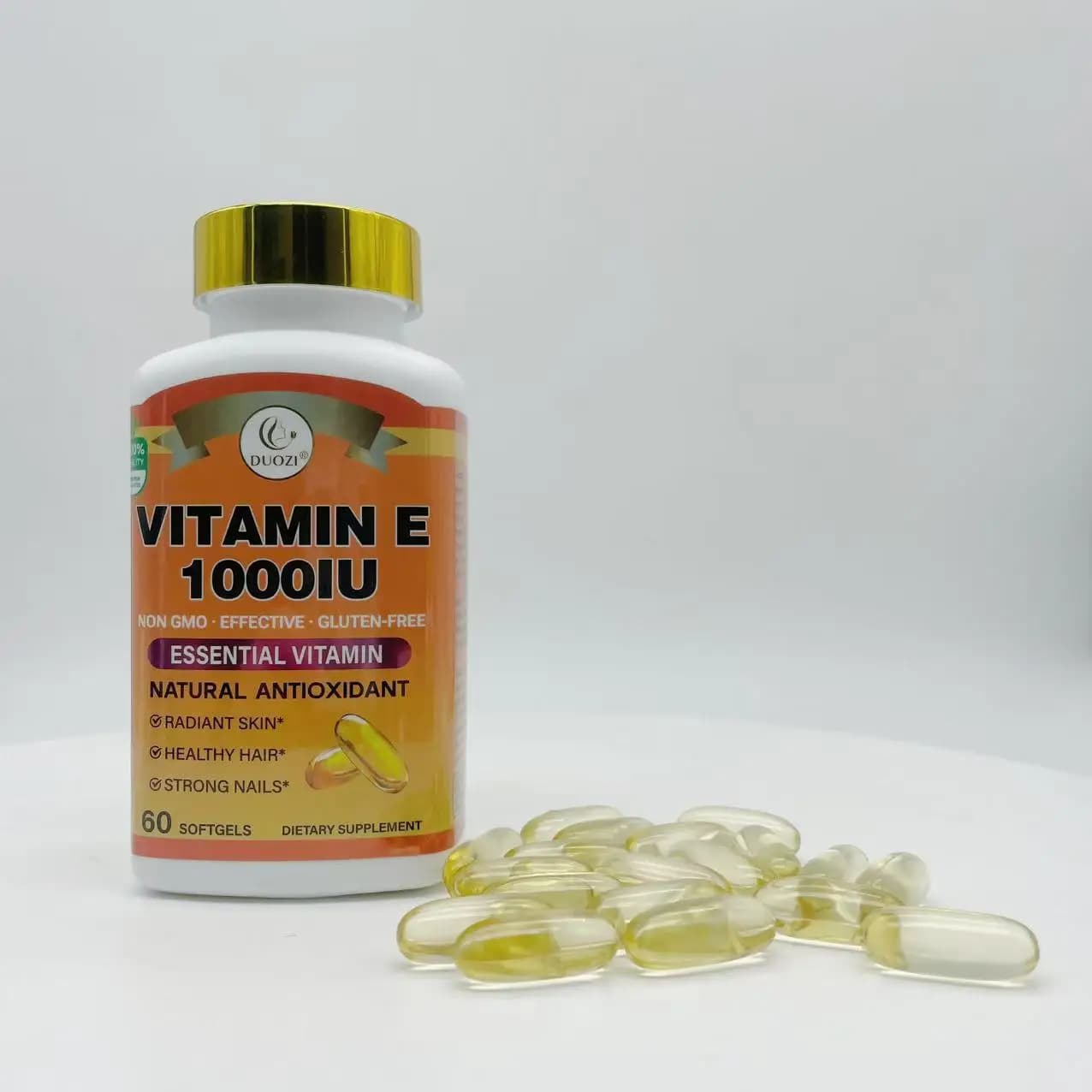 1 bottle of vitamin E soft capsule 1000IU supplements dietary fiber nutrition to maintain female reproductive system health