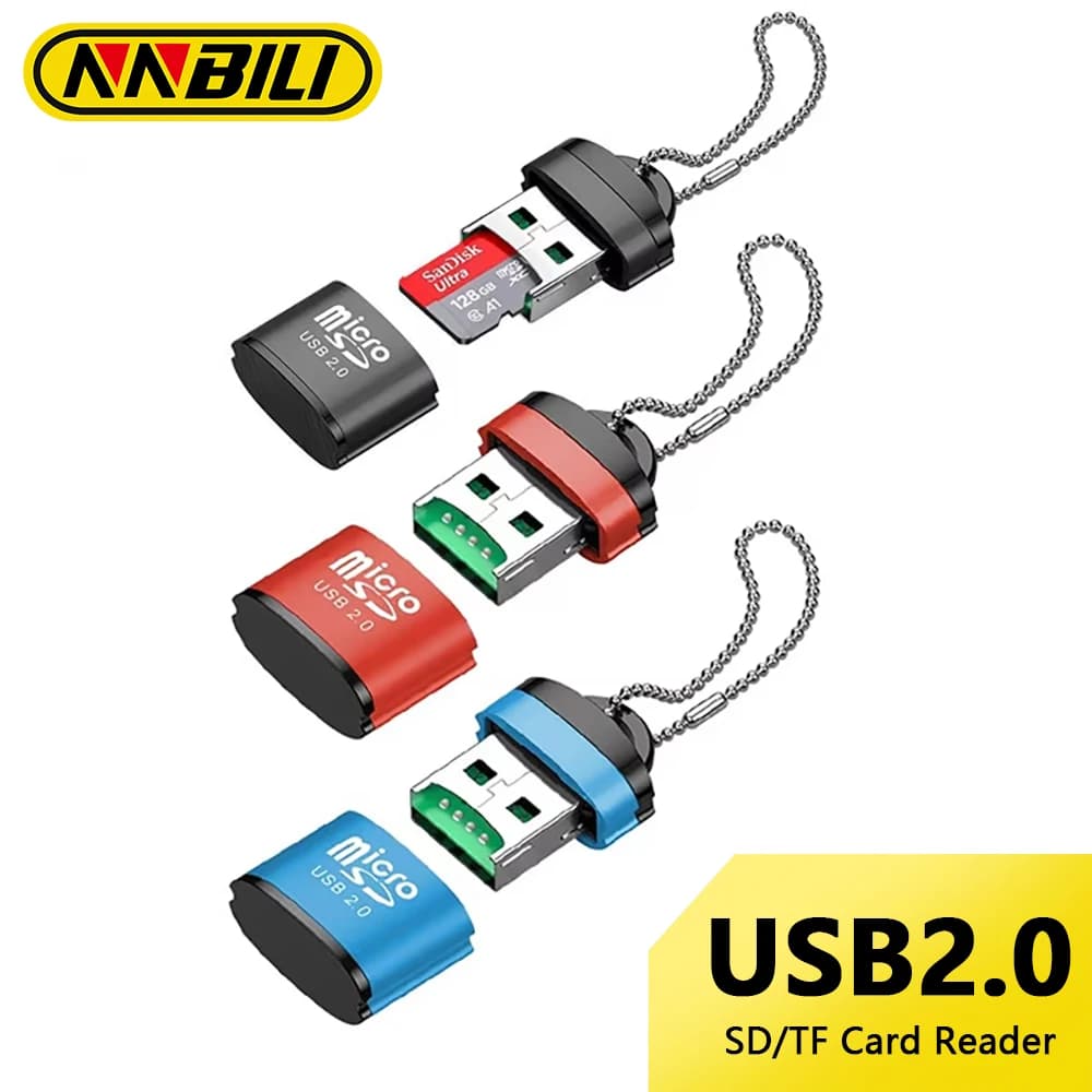 NNBILI Mini Adattatore USB Micro USB 2.0 Lettore di Schede di Memoria SD/TF per Computer Desktop Laptop Notebook Accessori per Cartucce