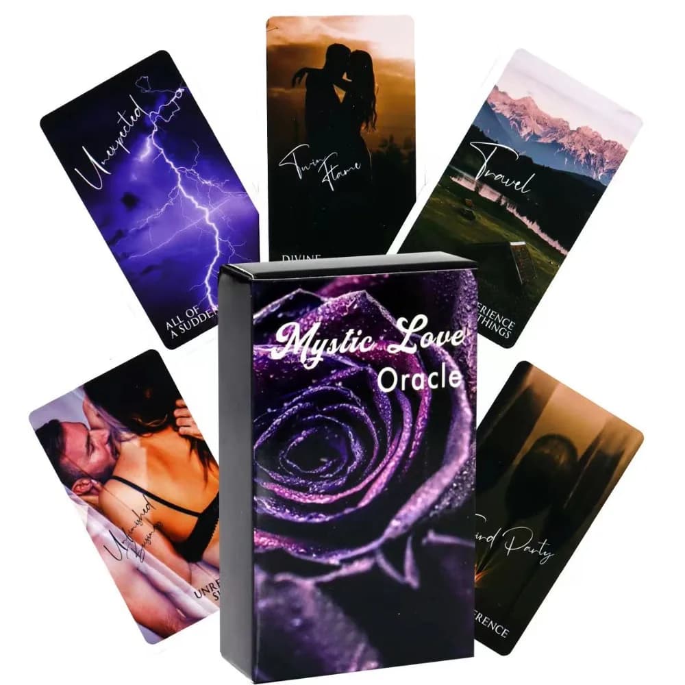 10.3*6cm Mystic Love Oracle Deck 79 Pcs Cards LOVE ORACLE Deck tarocchi Deck Twin Flame Deck messaggi