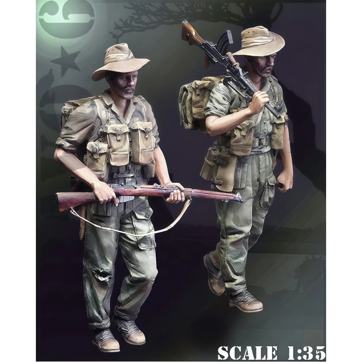 Kit modello non verniciato in resina 1/35, Chindit della Seconda Guerra Mondiale a tema militare non assemblato e non verniciato GK