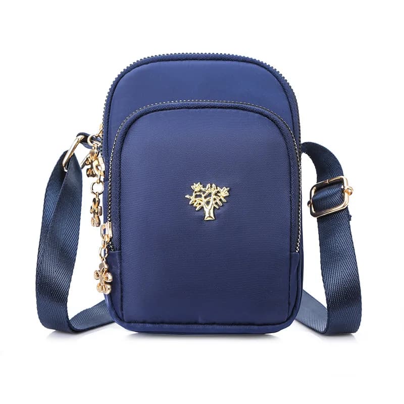 Borsa per cellulare - mini borsa a tracolla da uomo con tracolla singola - custodia per cellulare in tessuto - portafoglio verticale