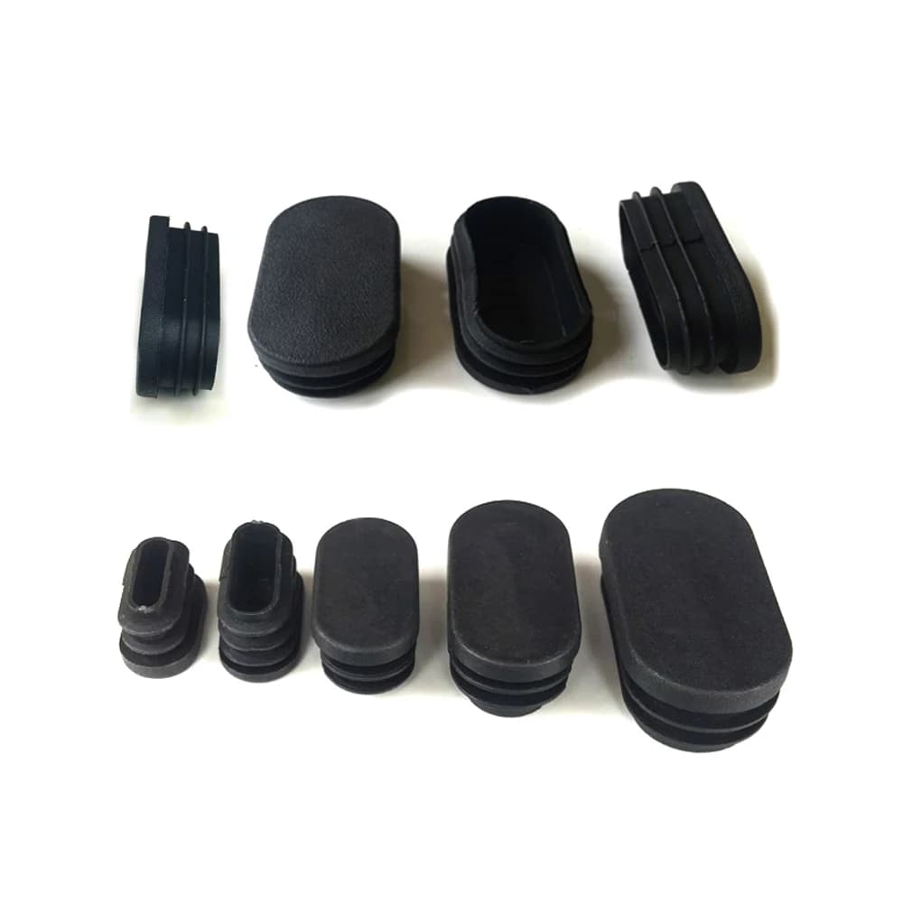 5/10 Pz Nero Ovale Tappo Per Tubo di Plastica Ellisse Tappo Estremità Tappi Per Tubo antiscivolo Tappi Per Gambe Della Sedia Per Mobili Gambe Protezioni