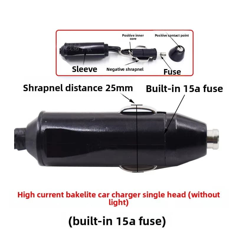 Cavo di ricarica per auto 36V 50A, connettore maschio/femmina, cavo di collegamento da accendisigari auto a spina 50A, cavo batteria