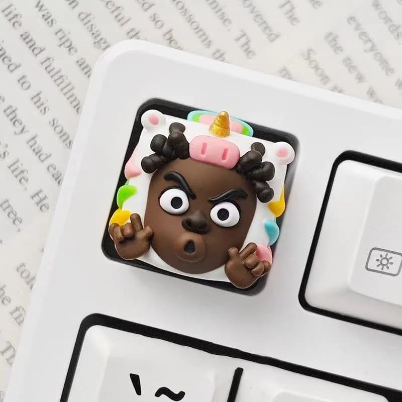 Divertenti Keycaps Personalizzati Fai-da-Te per Tastiere Meccaniche, Keycap Creativi in Resina 1U ESC Profilo Cherry, Keycaps Artigianali, Regali