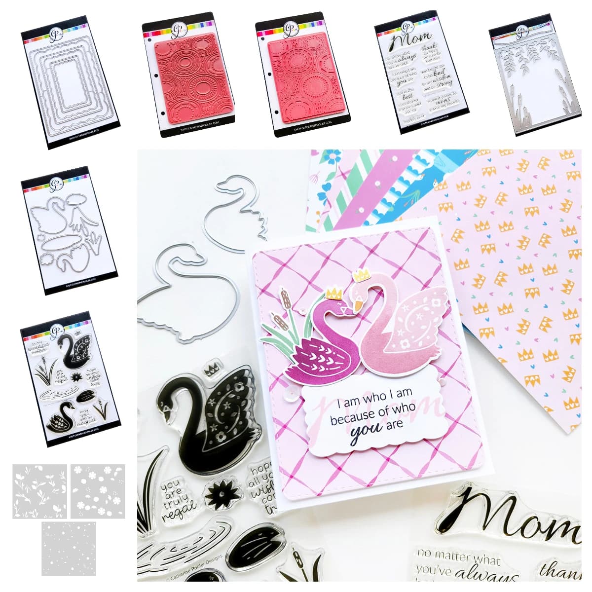 2025 New Floral Fancy Layered Stencils Inside out for Mom Sentiments Word Die Stamp Set DIY Scrapbook Photo Album Mold Embossing