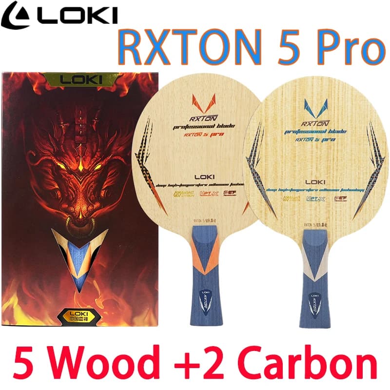 LOKI RXTON 5PRO Table Tennis Racket Inner/Outer Basalt Carbon Fiber Ping Pong Paddle Professional Table Tennis Balde Fast Attack