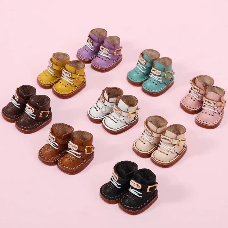 Obitsu 11 Ob11 stivali da bambola taglia scarpe ladygsc 1/12 scarpe Bjd pelle bovina scarpe fatte a mano stivali accessori per bambole