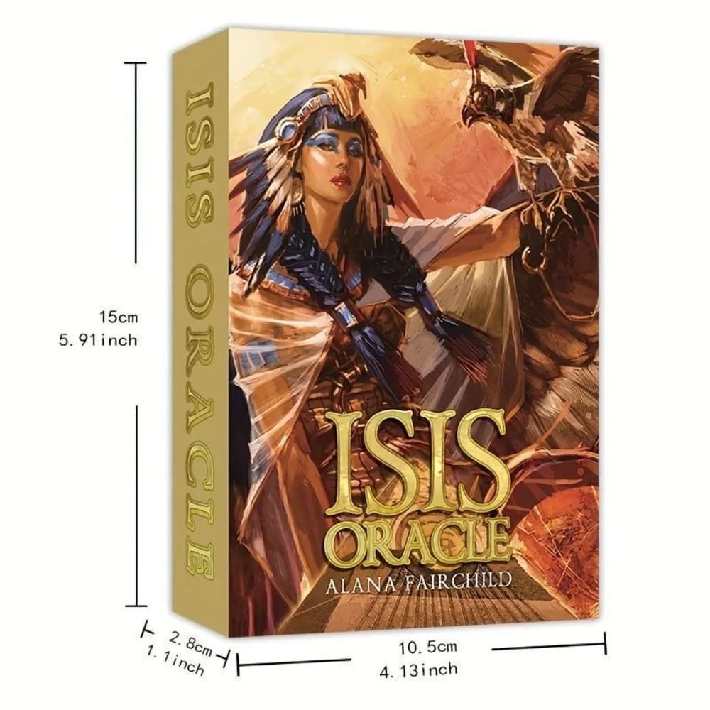 Isis Oracle 10,5*15 cm, Mazzo di 44 Carte, Saggezza dell'Antico Egitto e Guida Divina Femminile per Guarigione e Rituali