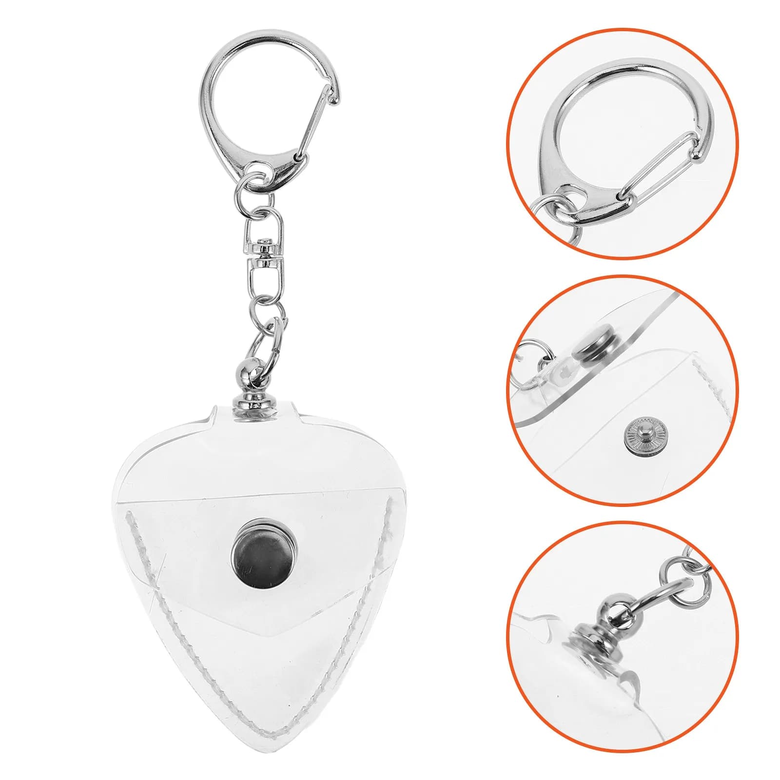 Portachiavi Portatile Trasparente per Plettri da Chitarra, Porta Plettri Multiuso, Ciondolo Collana, Custodia Compatta Elegante per Chitarristi in Viaggio