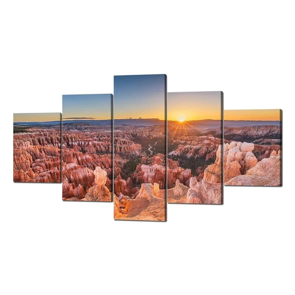 Frameless On Canvas 5 Pieces Bryce Canyon Utah National Park Landscape Wall Art Poster Images Home Decorations Room Furniture