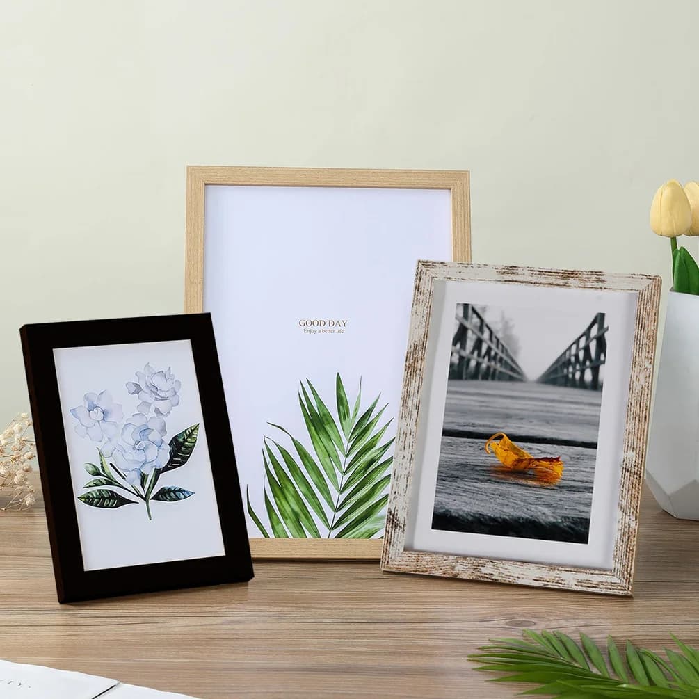 E5 Wooden Photo Frame For Wall Hanging 10X15 15X20 20X25cm A4 Wood Picture Frame Stand Pictures Photo Decor Commemorative Gift