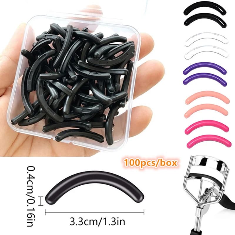 Eyelash Curler Refills Hypoallergenic Soft Rubber Pad For Universal Eyelash Curler With Storage Box Salon-Grade Anti-Slip Design