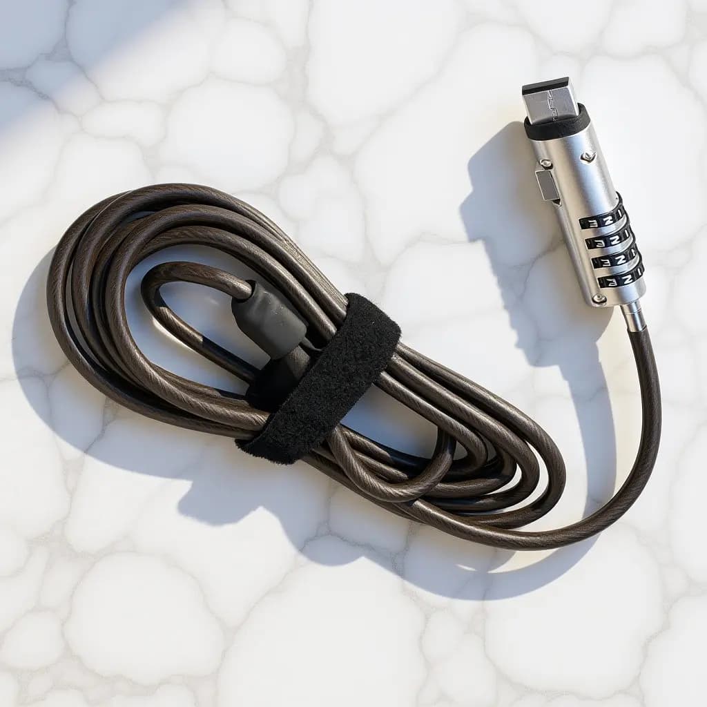 Cavo di sicurezza antifurto USB con rotazione a 360° per laptop, notebook e computer portatile con blocco password.