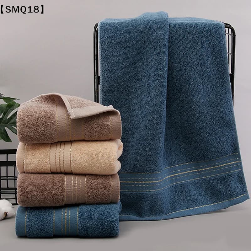 Thickened Absorbent Towel Pure Cotton Quick Absorbent Soft Quick Dry Face Towel Drying Bathrobe Home Textile【SMQ】