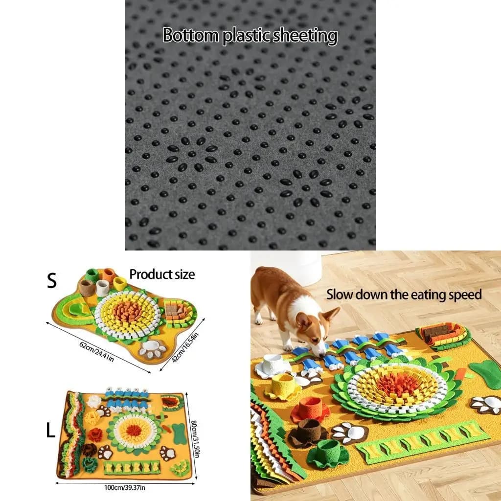 G92C Pet Snuffle Feeding Mats Noseworks Feeding Mats Dog Training Pad Portable Travel Use for Slow Eating & Smell Training