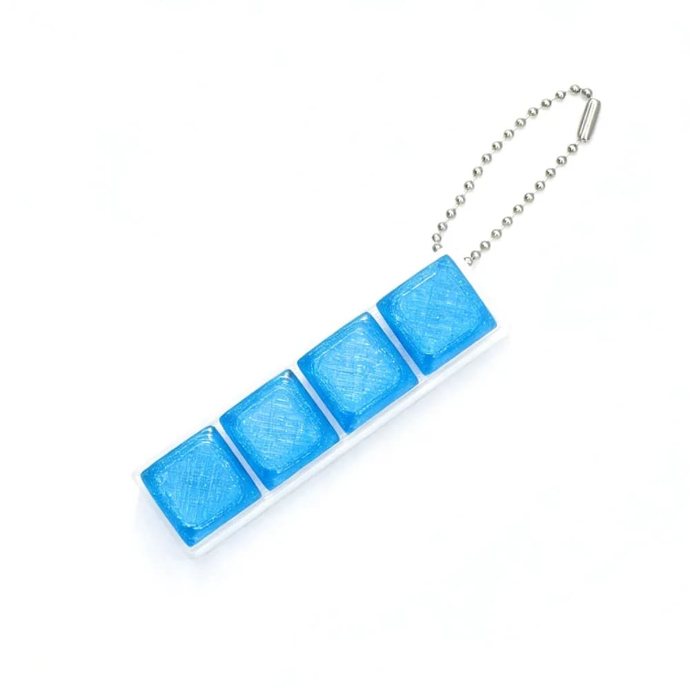 4/9 Keys Mechanical Keyboard Keychain Push Button Luminous Light LED Keyboard Key Toy Comfortable Touch Gentle Sound