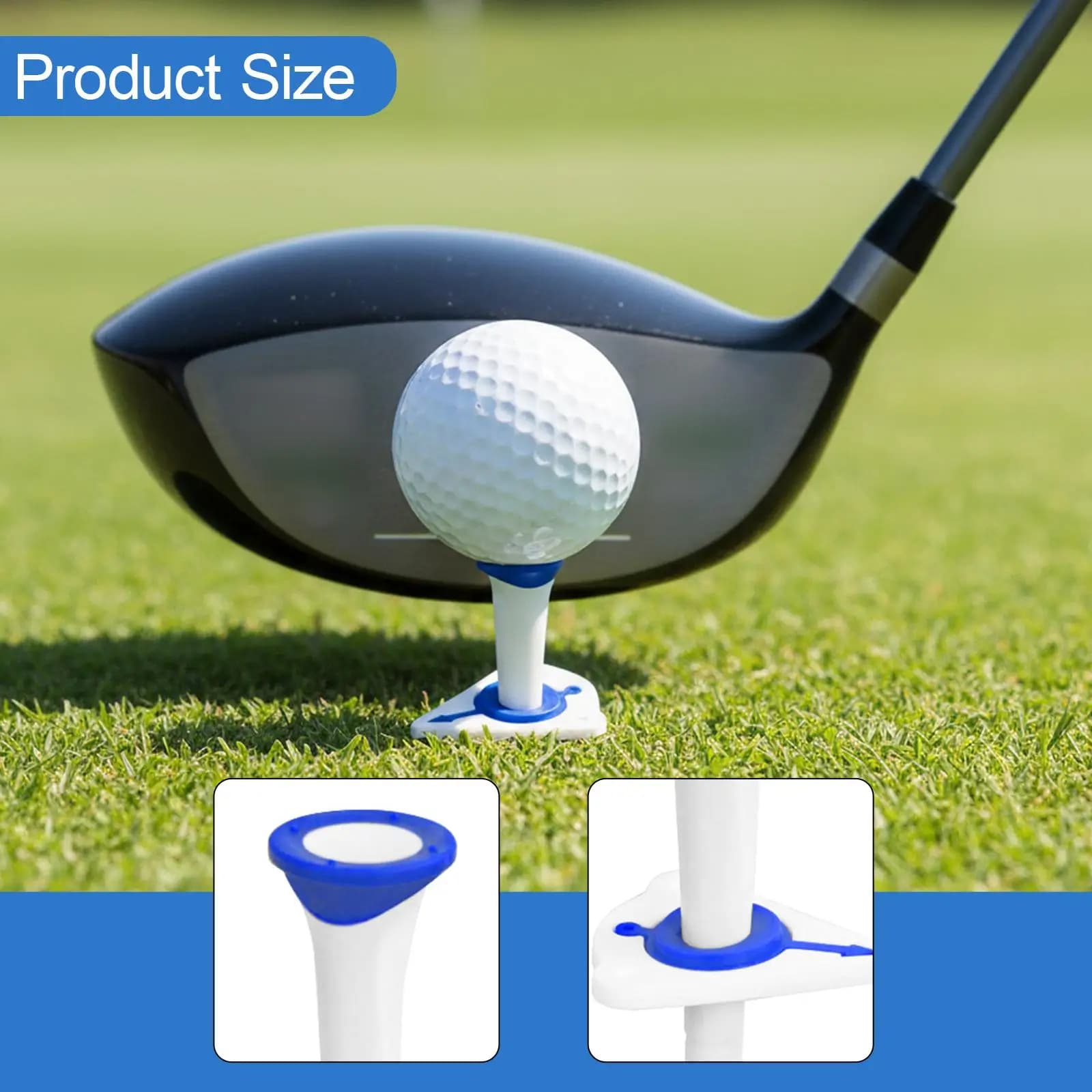 Supporto per Tee da Golf Regolabile in Altezza, Marcatore di Palline in Plastica, Ausilio per la Pratica di Precisione, Allenamento all'Aperto per Golfisti