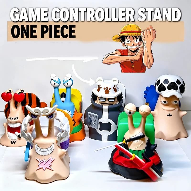 One Piece Gamepad Holder Ps4Ps5Xboxswitch Anime Toy Luffy Zoro Den Mushi Gaming Accessory Desk Decoration Kid Perfect Present