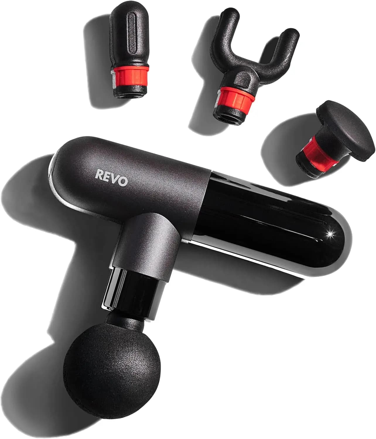 Pistola per massaggio elettrico portatile per tessuti profondi con 4 accessori - Potente, elegante, ergonomica, leggera - Massaggiatore muscolare a percussione compatto e facile da tenere in mano