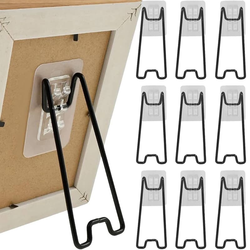 Supporto Autoadesivo per Cornici, Specchi e Quadri, con Ganci Decorativi e Staffe Metalliche per Appendere Dipinti