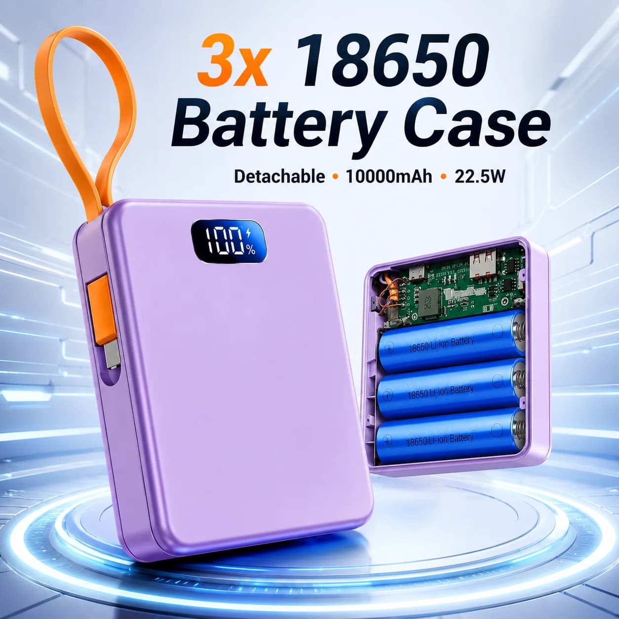 18650 DIY Power Bank Shell Solderless 3 Slots Portable Fast Charge Battery Charger Box External Mobile Power Supply With USB