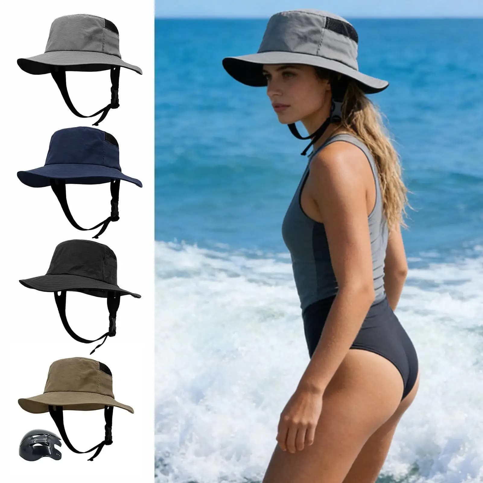 Detachable Adjustable Breathable Cycling Fishing Hat Helmet Adult Head Protection For Adults Cycling Bicycle Fishing Surfing