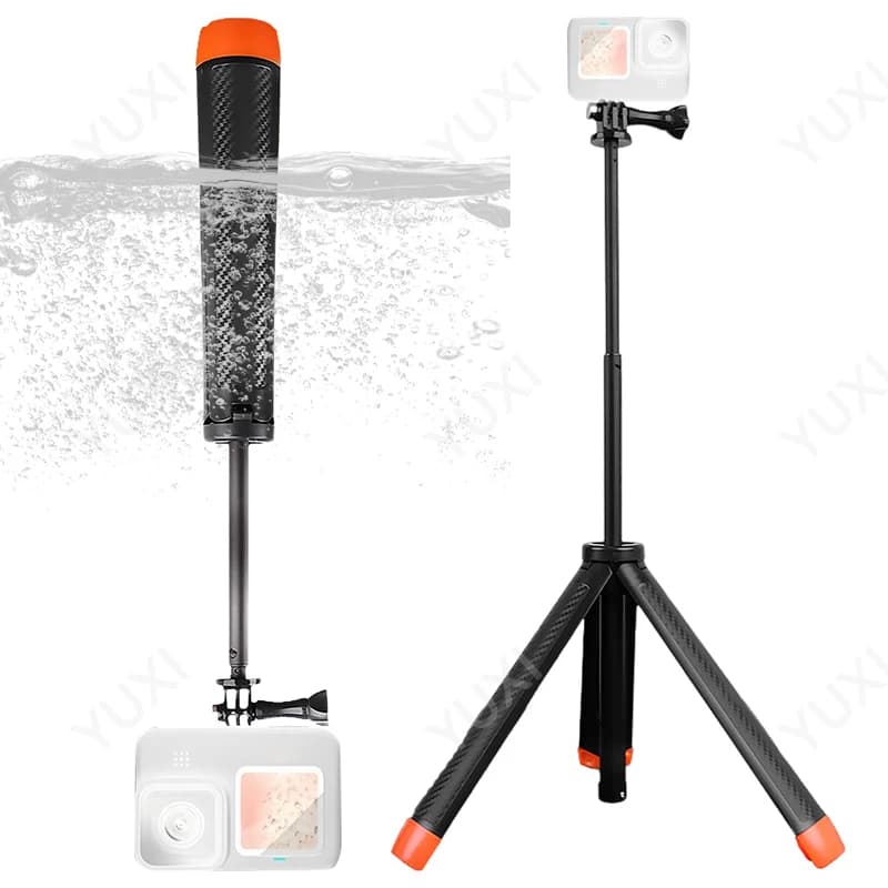Bastone selfie galleggiante per immersione subacquea asta estensibile monopiede treppiede per Gopro Hero Insta360 DJI OSMO accessori per fotocamera