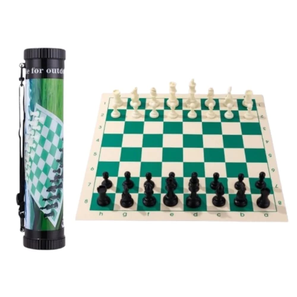 36/42/51 cm Scacchiera Set di scacchi medievali Resina Tappetino antiscivolo Torneo Scacchi Giochi da tavolo Tavola pieghevole arrotolabile