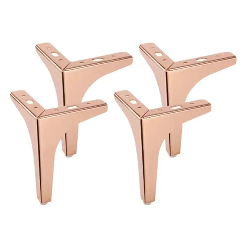 A20F-4 Pezzi Gambe per mobili moderni Piedini per divani in metallo oro nero per tavolo, letto, sedia, scrivania, supporto per mobili