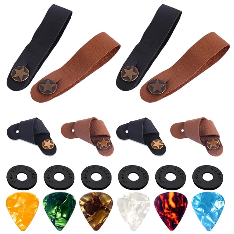 Manico per chitarra, fascia per capelli, tracolla in pelle, fibbia antiscivolo, canzone popolare, basso classico, ukulele universale HY