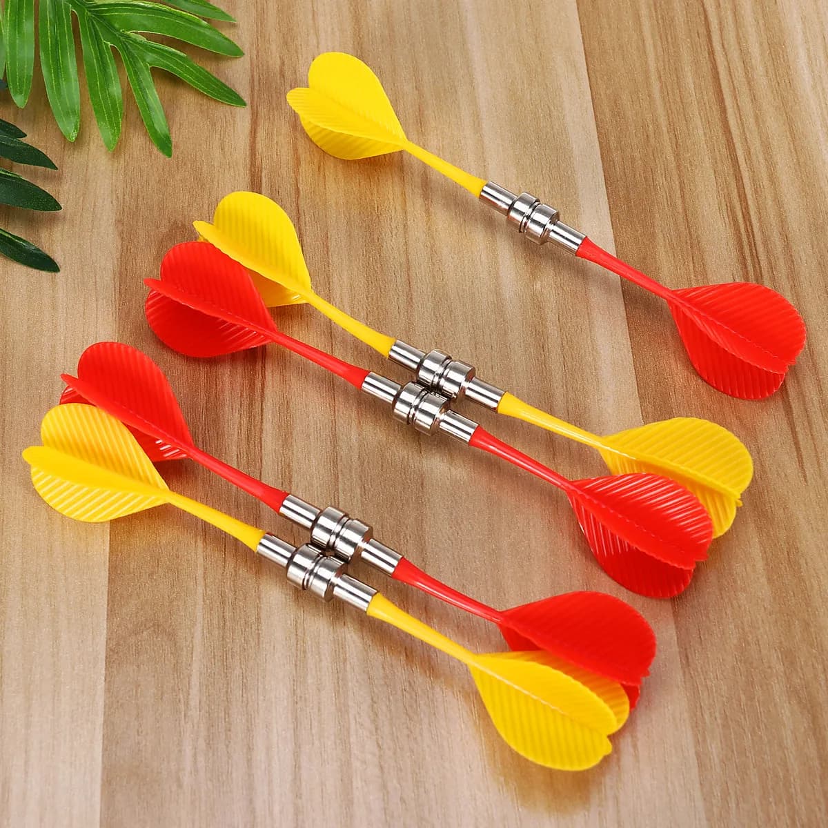 Punte di Ricambio Magnetiche Rosse e Gialle da 8 cm in Plastica per Gioco di Tiro al Bersaglio, 10 Pezzi, Sicure per il Gioco a Due Lati