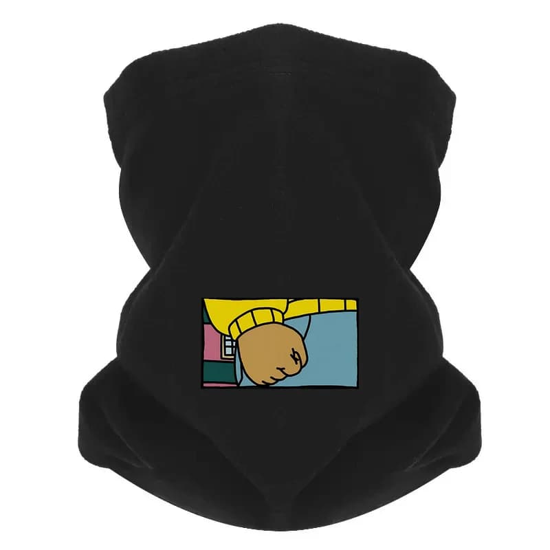 Pugno e maglione giallo design Uomo Sciarpa da esterno Maschera Ghetta per il collo Cappello Berretto da donna Copricapo Antivento Mantieni caldo l'inverno Multifunzione