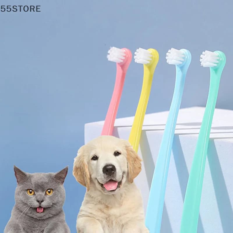 Spazzolino da denti per cani Pulizia dei denti per cani Spazzola a testa piccola per cani Strumenti per la pulizia della bocca dei denti Toelettatura per animali Spazzolino per gatti Prodotti per animali domestici
