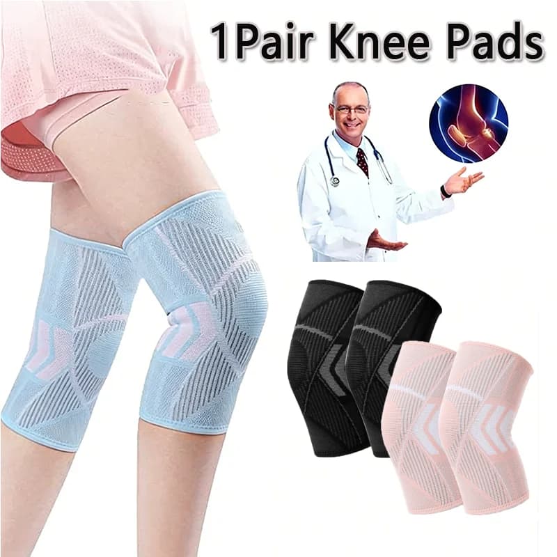 1 Paio di Ginocchiere Sportive a Compressione Traspiranti per Corsa, Protezione Articolare, Antiscivolo, Supporto per Yoga e Pallavolo