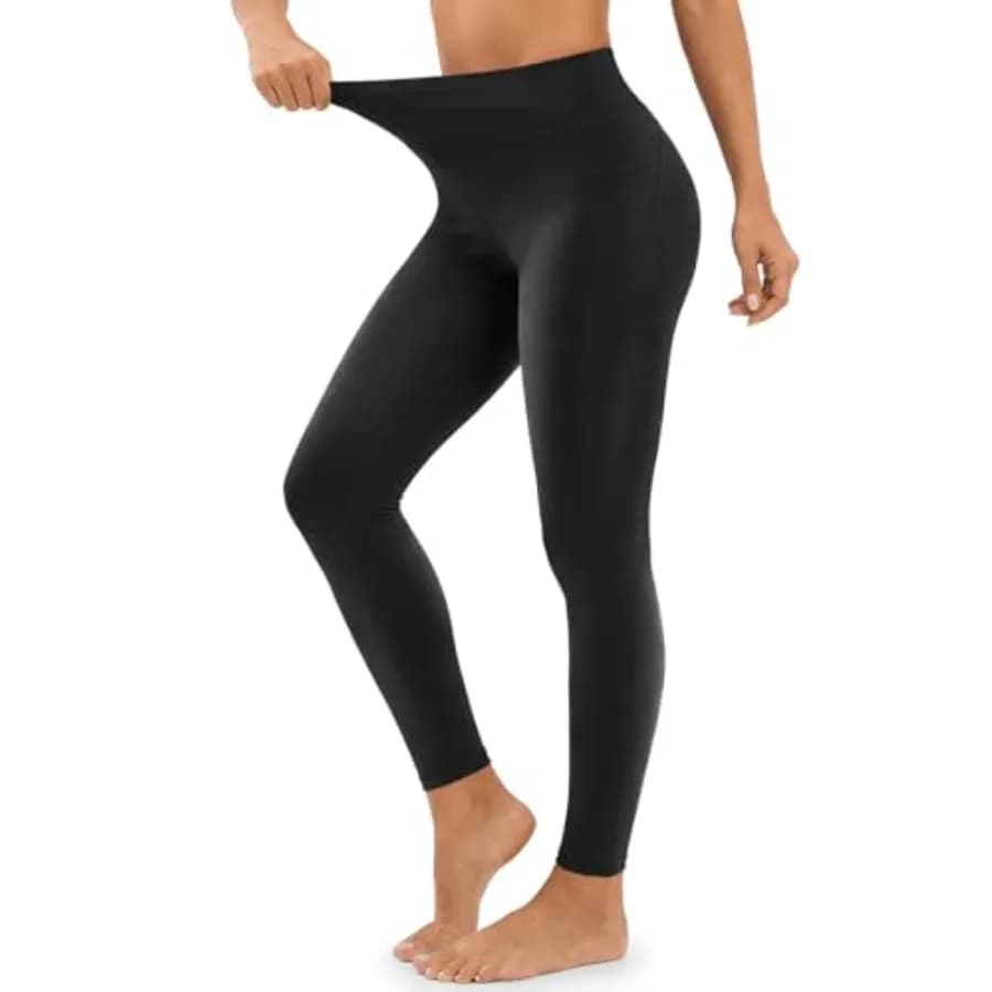 Leggings a compressione con tasca per donna - Pantaloni da yoga a vita alta per il controllo della pancia, ideali per allenamento e corsa