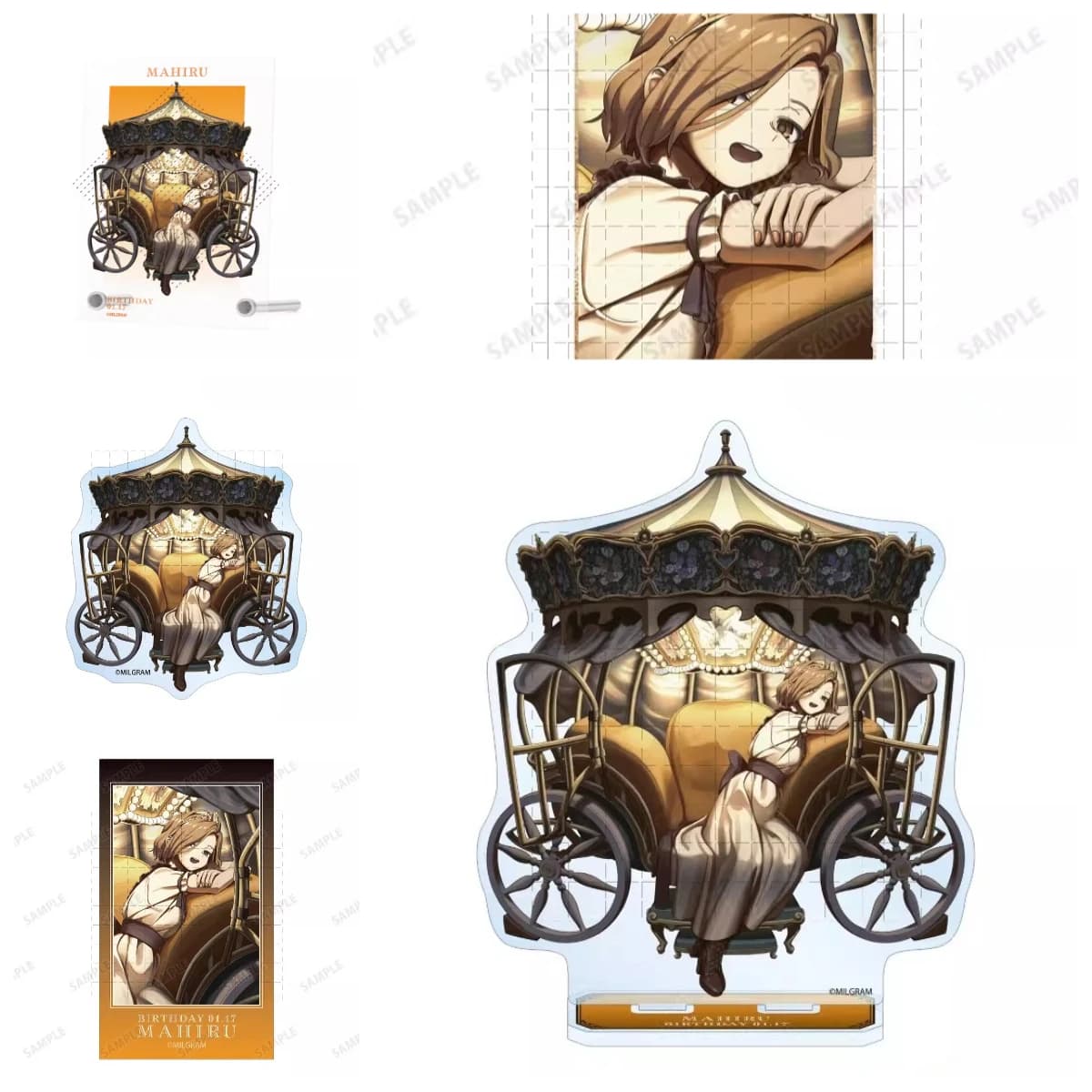 Game MILGRAM Acrylic Stand Figure Doll Anime 006 Mahiru Keychain Model Plate Cosplay Toy for Gift