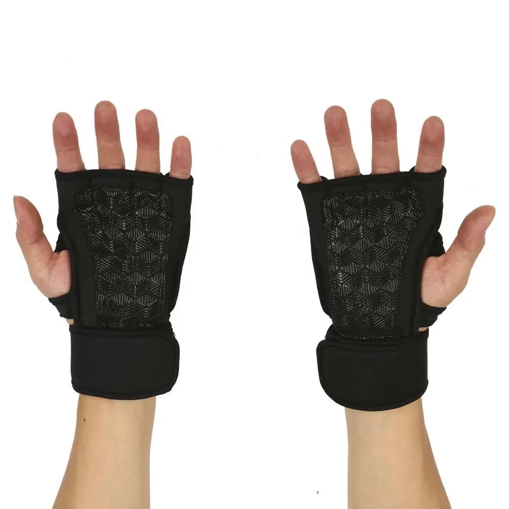 1 pair of breathable weight lifting gloves, fingerless, for gym workout, exercise protection, for men and women, outdoor sports, climbing, hiking