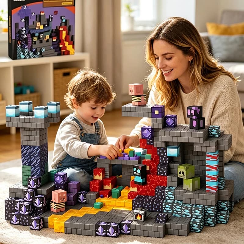 100-300PCS Magnetic Building Blocks 3D Cube Bricks DIY Magnet Tiles STEM Preschool Learning Toys for Kids Creative Birthday Gift