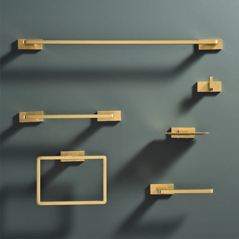 High Quality 304 Stainless Steel Toilet Brush Holder And Paper Towel Rack - Multi-Functional Bathroom Hardware Set