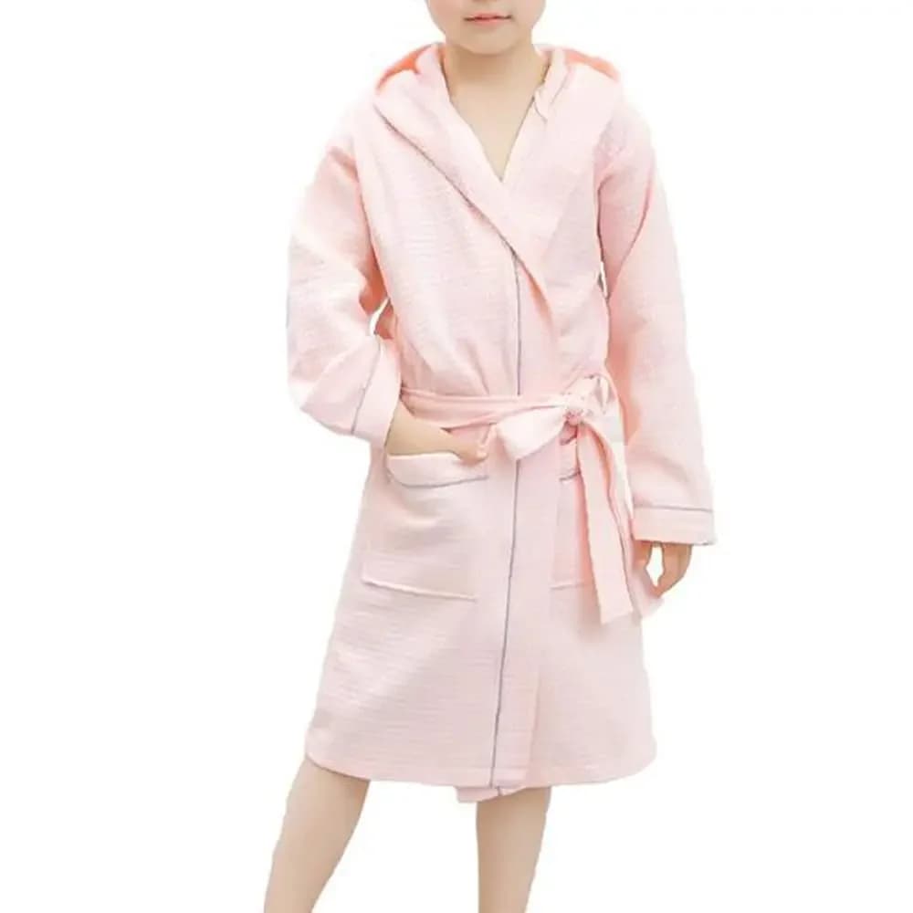 Accappatoio estivo in cotone per bambini Suplove, con cappuccio, per ragazzi e ragazze, ideale per piscina e bagno terminale, vestaglia da notte.