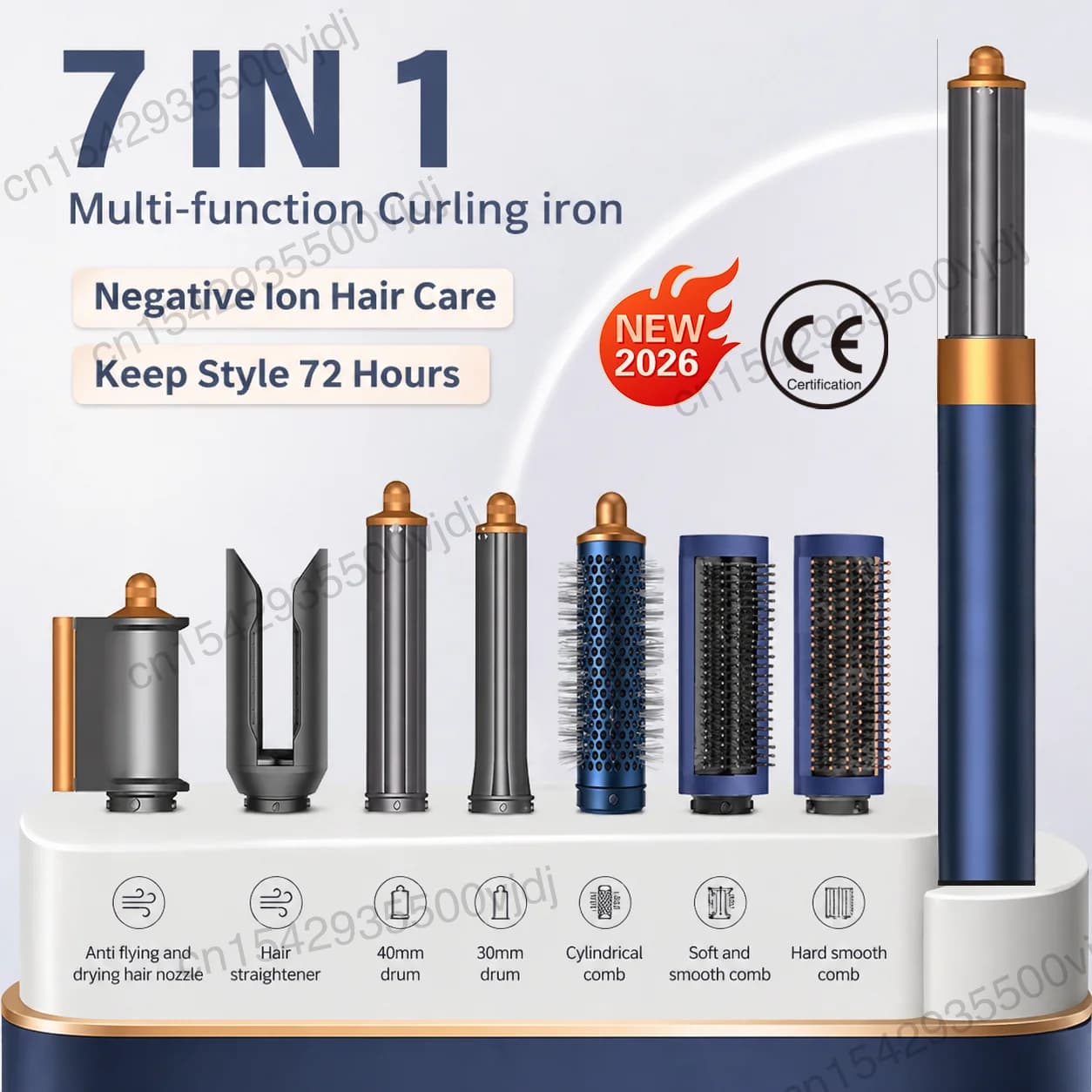 Tinsol Styling Kit 6-in-1 Multifunction: Hair dryer, Iron Arricciacapelli, Lisciante Plate, Calda Air Brush - Results from Salone to Casa